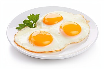 fried egg on a white background