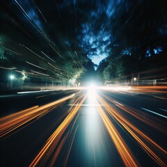 Fototapeta na wymiar traffic in the night