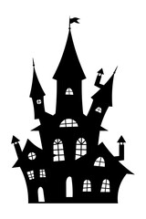 Obraz premium Black Halloween house