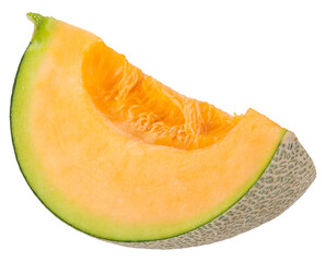 cantaloupe melon isolated on a transparent background