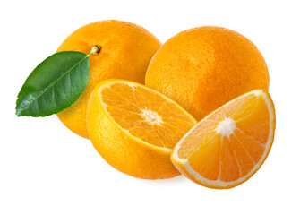 fresh orange fruit isolated on a transparent background
