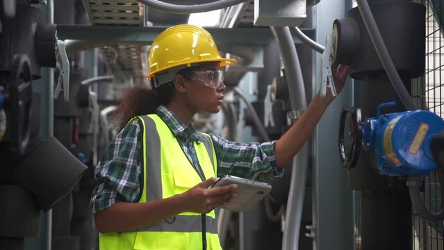 Engineers check control systems for the proper functioning of critical components such as air conditioning ducts, compressors, HVAC compressors, water tanks, and fire control systems.