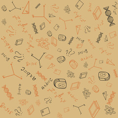 Back to school seamless pattern. Vector background