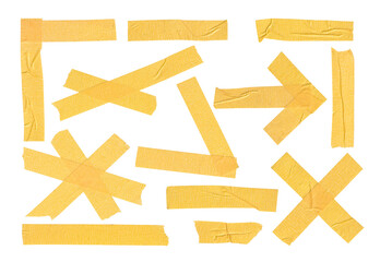 set of yellow tape element