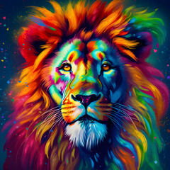Lion Rainbowcolor