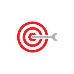 Target bullseye icon design template vector isolated illustration