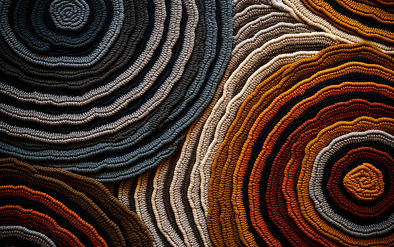 Yarn macro texture. Gradient Dundaga yarn. Multicolored yarn