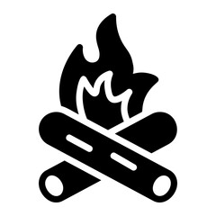 bonfire glyph icon