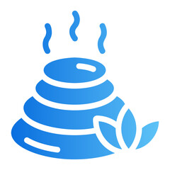 hot stones gradient icon