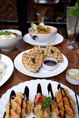 food on a table