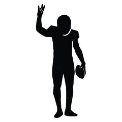 American Football Players Silhouettes , vector pack, various pose