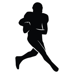 American Football Players Silhouettes , vector pack, various pose