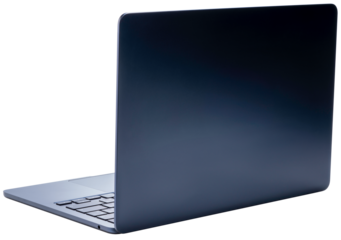 Laptop or Notebook Isolated on white background, New color Midnight Black Laptop or Notebook on white With png file.