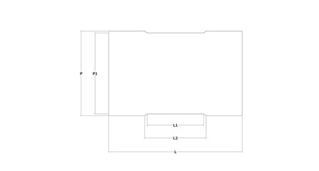 U-Ditch Concrete Cover 2D Top Illustration with Notation