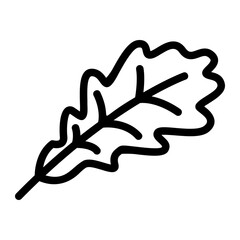 oak leaf line icon