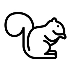 squirrel line icon