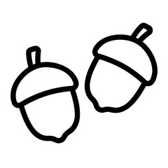 acorn line icon