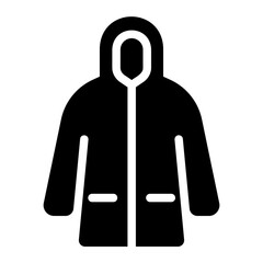 raincoat glyph icon