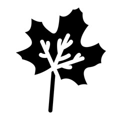 maple leaf glyph icon