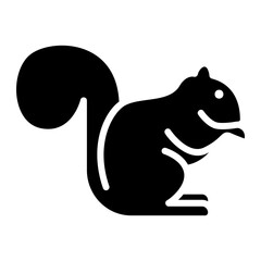 squirrel glyph icon