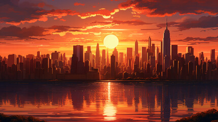 Obraz na płótnie Canvas Sunrise in the city