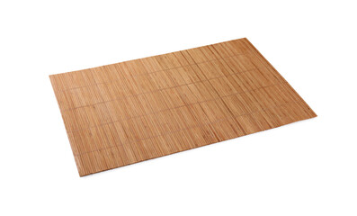 New clean bamboo mat isolated on white