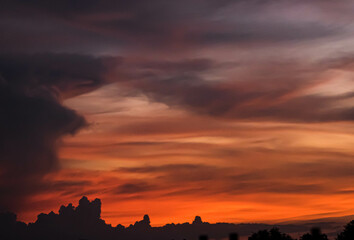 Dramatic Dawn: Storm Clouds at Sunrise