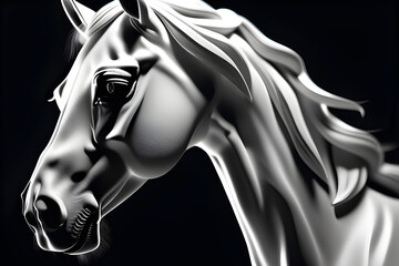 white horse princess Generative Al