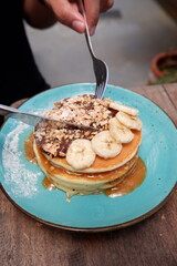 pancakes with chocolate