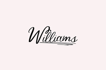 Creative and stylish williams name signature