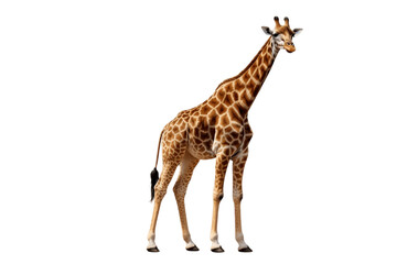 Giraffe Isolated on Transparent Background. Generative AI