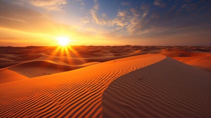 Fototapeta na wymiar Desert dubai united arab emirates beautiful sky in the morning sunrise. Generative Ai