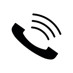 telephone communication sign symbol vector glyph color icon