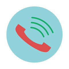 telephone communication sign symbol vector glyph color icon