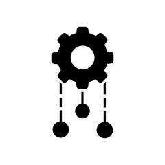 Cloud API vector icon. software integration illustration sign. application symbol.
