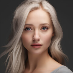 beautiful woman close up portrait. Generative AI