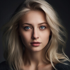 Naklejka premium beautiful woman close up portrait. Generative AI