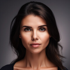 Obraz premium beautiful woman close up portrait. Generative AI