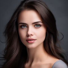 Fototapeta premium beautiful woman close up portrait. Generative AI