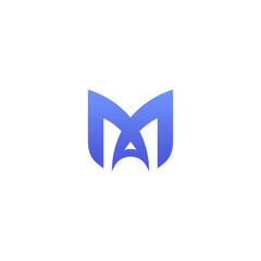 Letter MA logo Design. M Icon Logo Vector