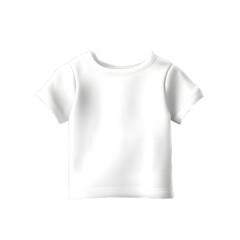 White baby t-shirt. Mock-up for logo, text or design on isolated background.