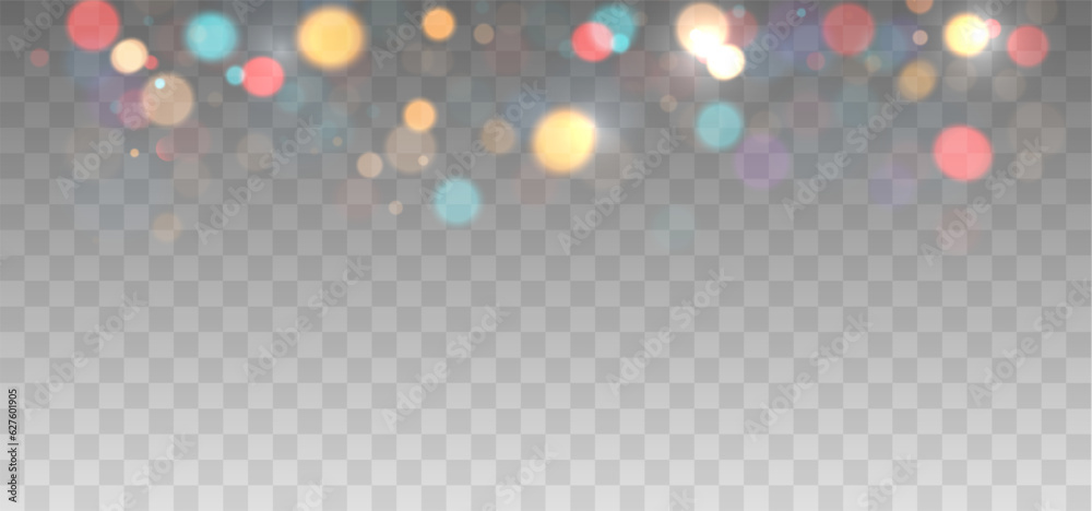 Poster colorful bokeh background. vector bokeh lights