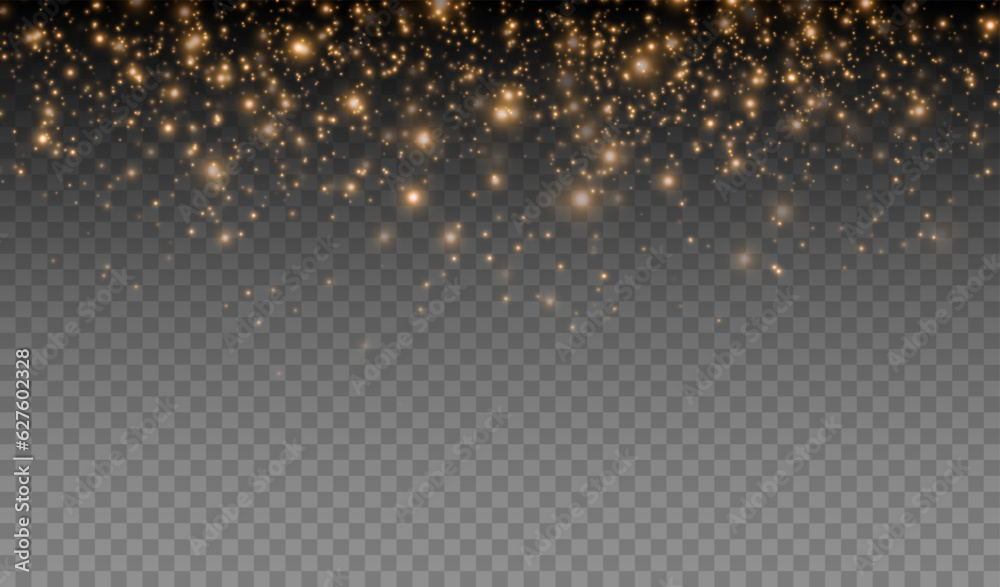 Aufkleber gold sparkles background. vector shining particles