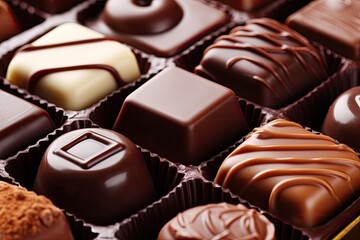 Naklejka premium close up of chocolate candy