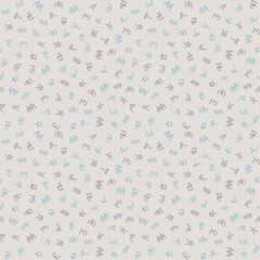 Symbols of various currencies seamless pattern. Vector background.