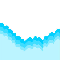 Layered Clouds Blue Frame