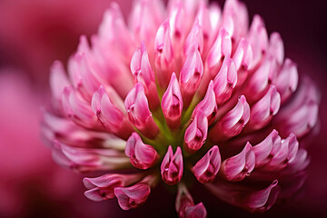 Macro photo of pink dutch clover