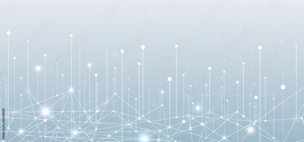 Aufkleber Big data visual information background. Social network concept. Connection vector background.