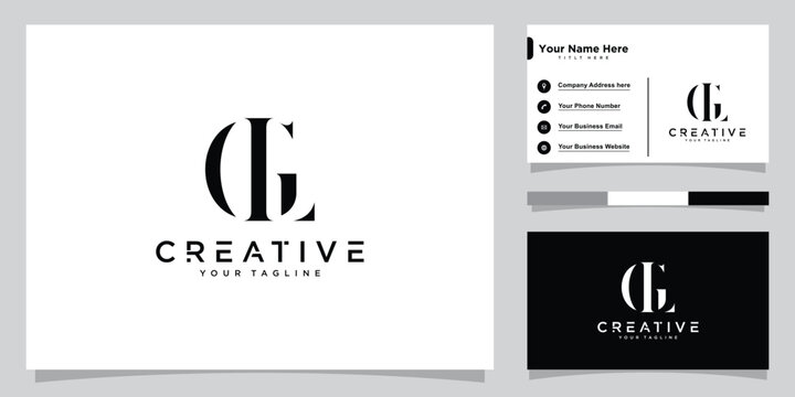Initial GL, LG Alphabets Letters Logo Monogram