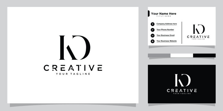 Initial KD, DK Alphabets Letters Logo Monogram